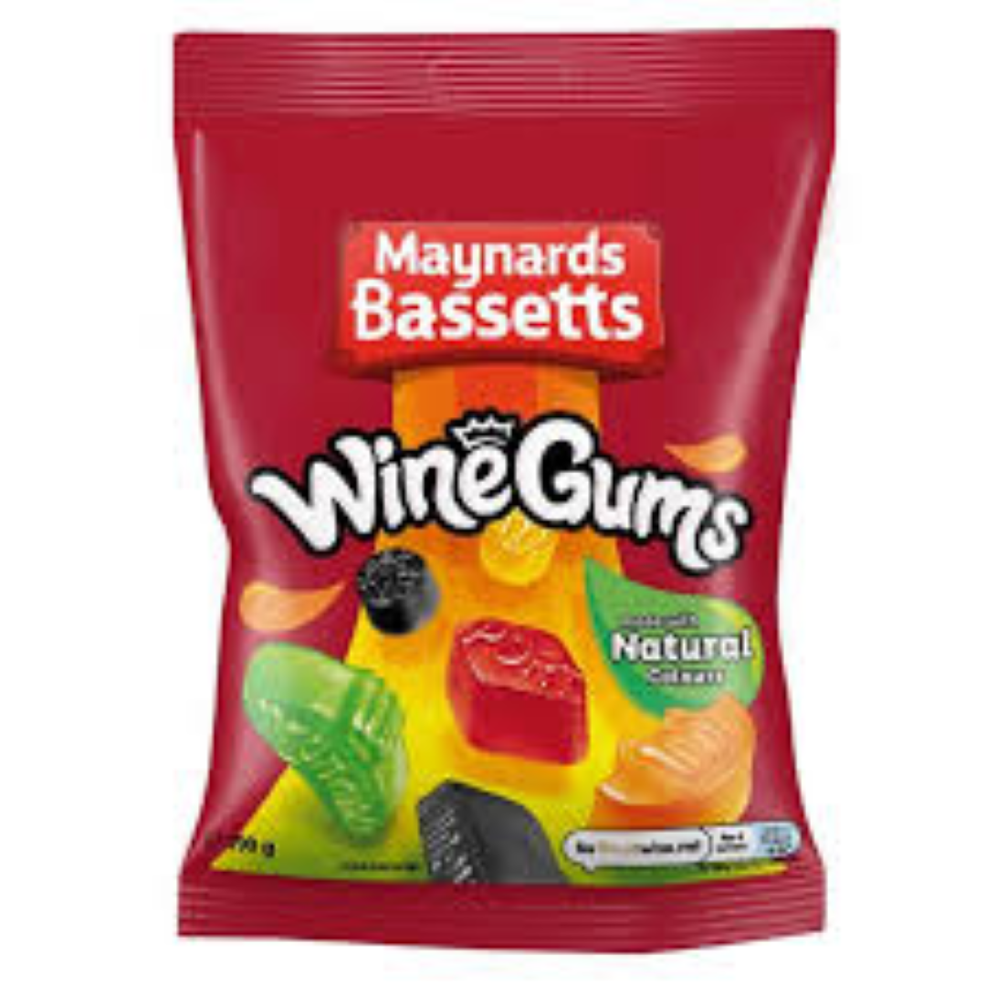 MAYNARDS BASSETTS WINE GUMS BAG 190G